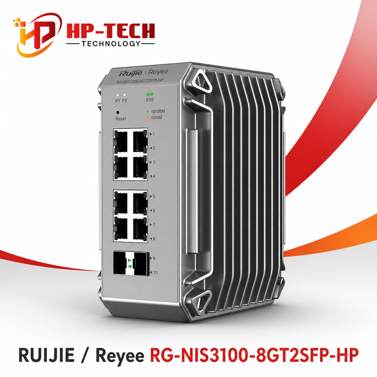 RUIJIE Switch công nghiệp RG-NIS3100-8GT2SFP-HP